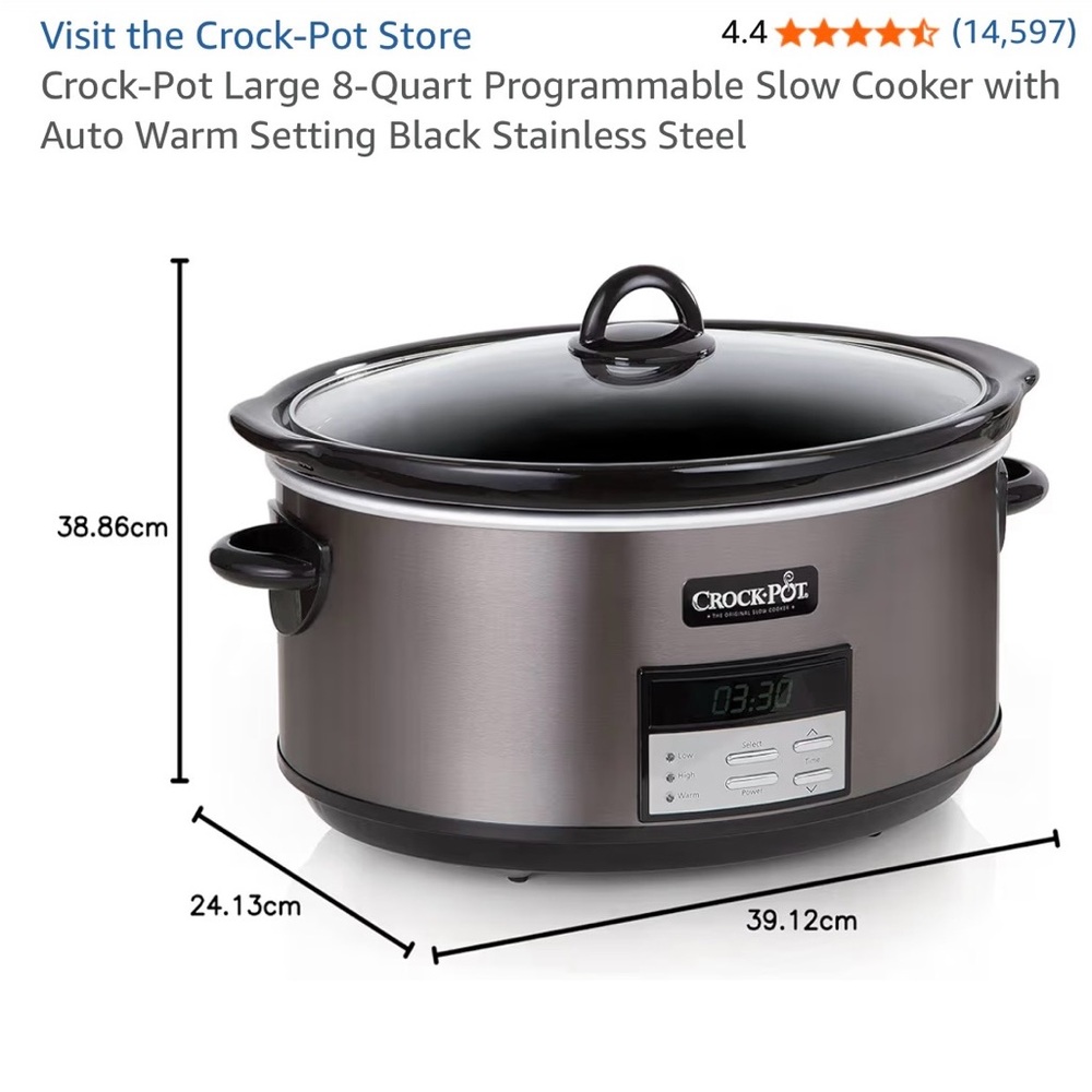 Crock-Pot Stainless Steel Slow Cooker - Picture 5 of 7